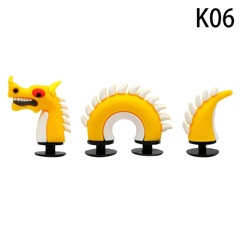 

1 комплект поддельных мультяшных китайских драконов из ПВХ с отверстиями для обуви, сделай сам, забавные аксессуары для обуви, украшения в виде крокодиловой змеи, пряжка, подарок as the picture