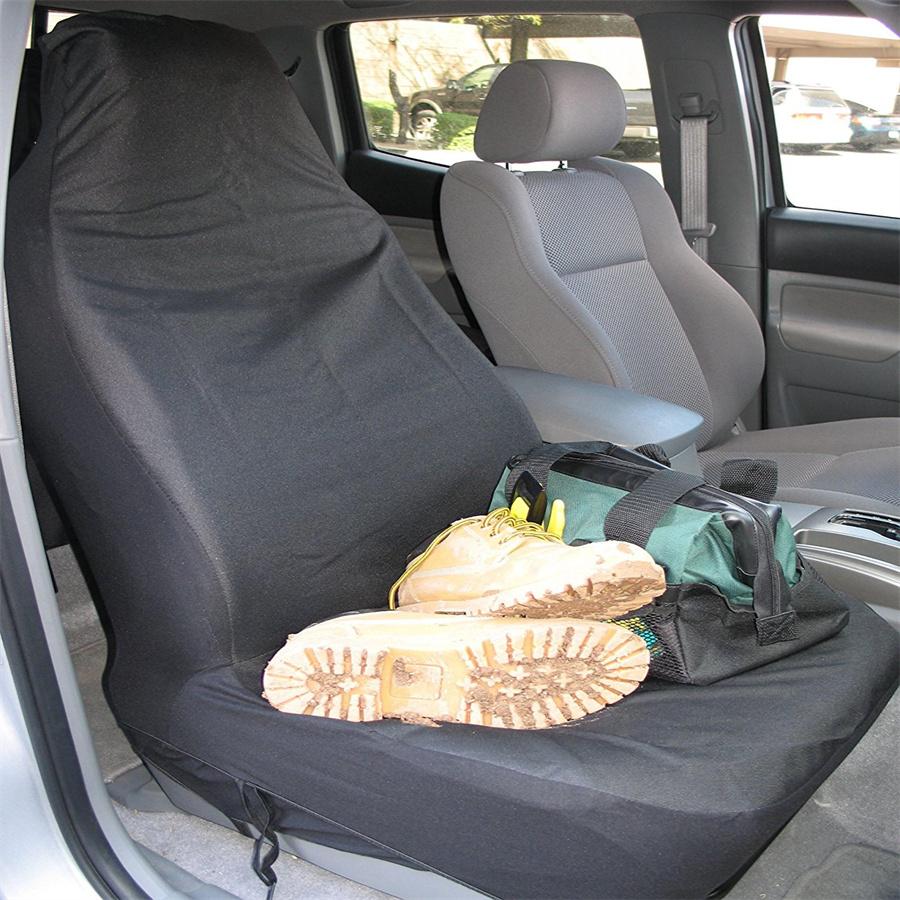 High Quality 2 Set Black Polyester Comfortable Car Front Seat Protectors Cover