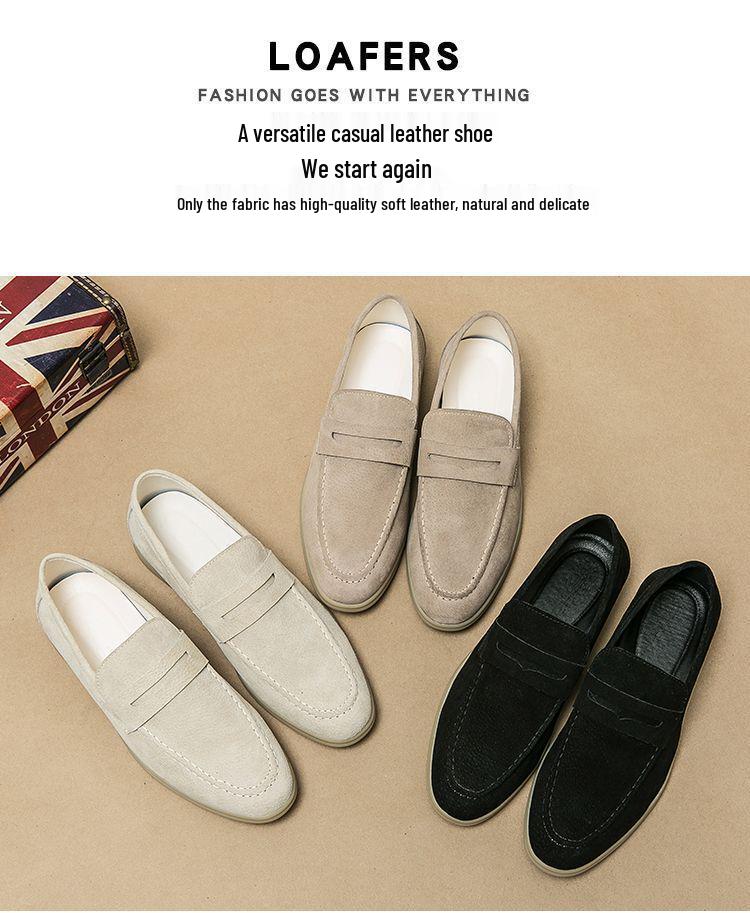 Men's Premium Suede Leather Loafers: 2025 Summer Slip-On Casual & Business Driving Shoes