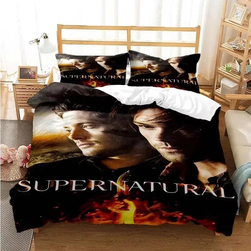 Supernatural 3D Printed Bedding Set Twin Full Queen King Size Amazing Theme Duvet Cover Set Bed Linens Comforter Bedding Sets