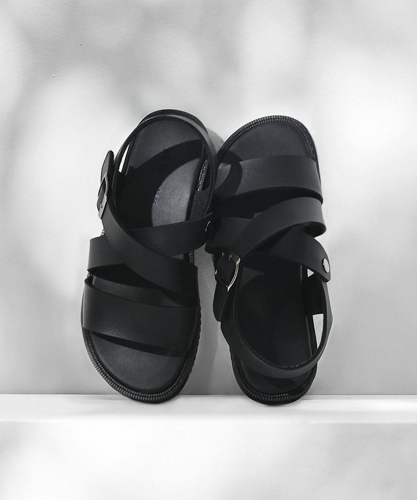 Wetheroad Wtrd4109 Aiden Cross Sandals Matte Black [230~290Mm]