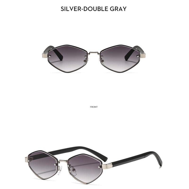 Women's sunglasses, men's and women's retro polygonal metal sunglasses