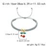 Hot Geometry Zircon Cherry Weaving Adjustable Bracelet Trendy Fashion Versatile Creative Design Couple Jewelry Gift