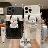 Applicable To iPhone17 Cartoon Mobile Phone Case Apple 16promax Cute Pacha Dog 15 Crossbody Rope 14