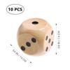 10 Pieces 16mm Wooden Dice 6-sided Digital Dice Teaching Board Game Dinner Props
