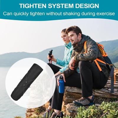 Černá vodotěsná úložná taška Držák na trekové hole pro turistiku Cestování Chůzi Trekingový pól polyester Přenosná kempingová turistická taška na zip