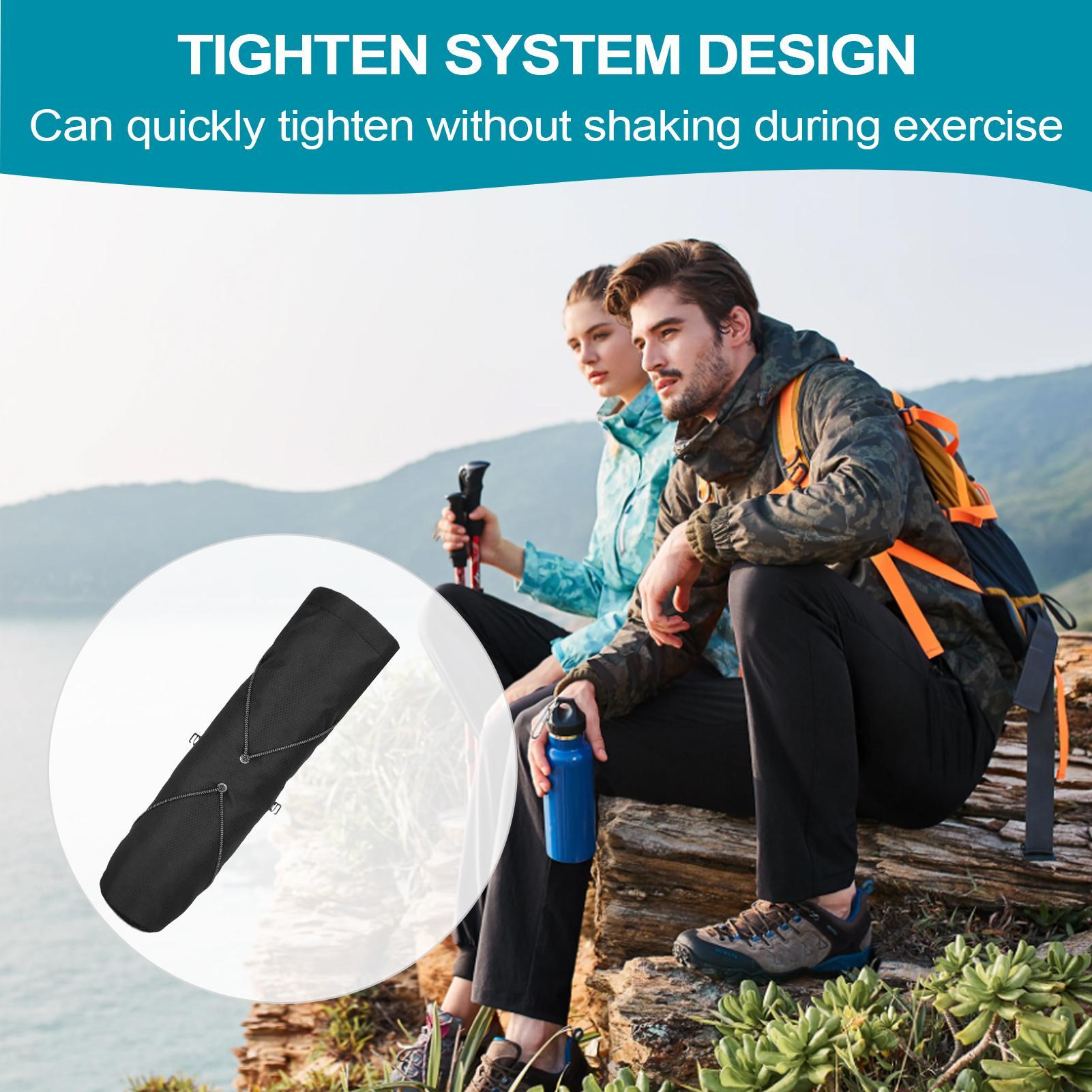 Black Waterproof Storage Bag Hiking Travel Walking Sticks Holder Trekking Pole polyester Portable Camping Hiking Zipper Bag CHINA