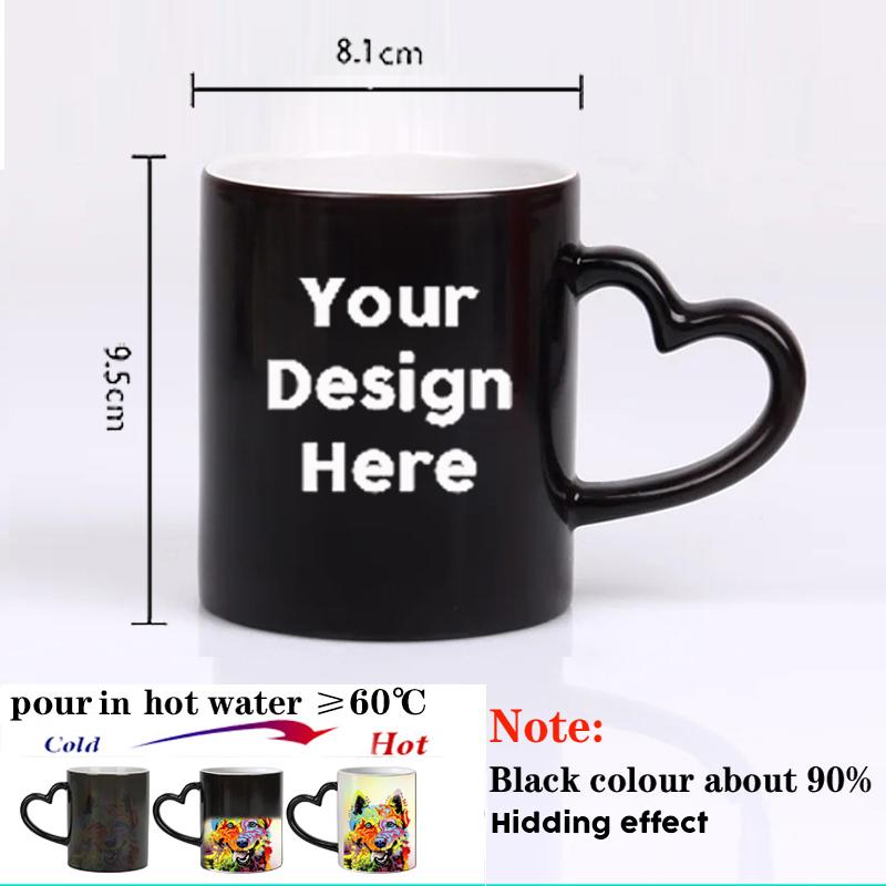 Personalisierte Zaubertassen, individuelle Farbwechseltasse, durch Hitze aktiviert, jedes Bild, Foto oder Text wird auf die Tasse gedruckt, Geschenk zum Muttertag für Papa