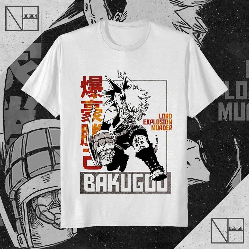 Katsuki Bakugo T-Shirt Manga Hero Anime MHA Gift Shirt Tee All Size