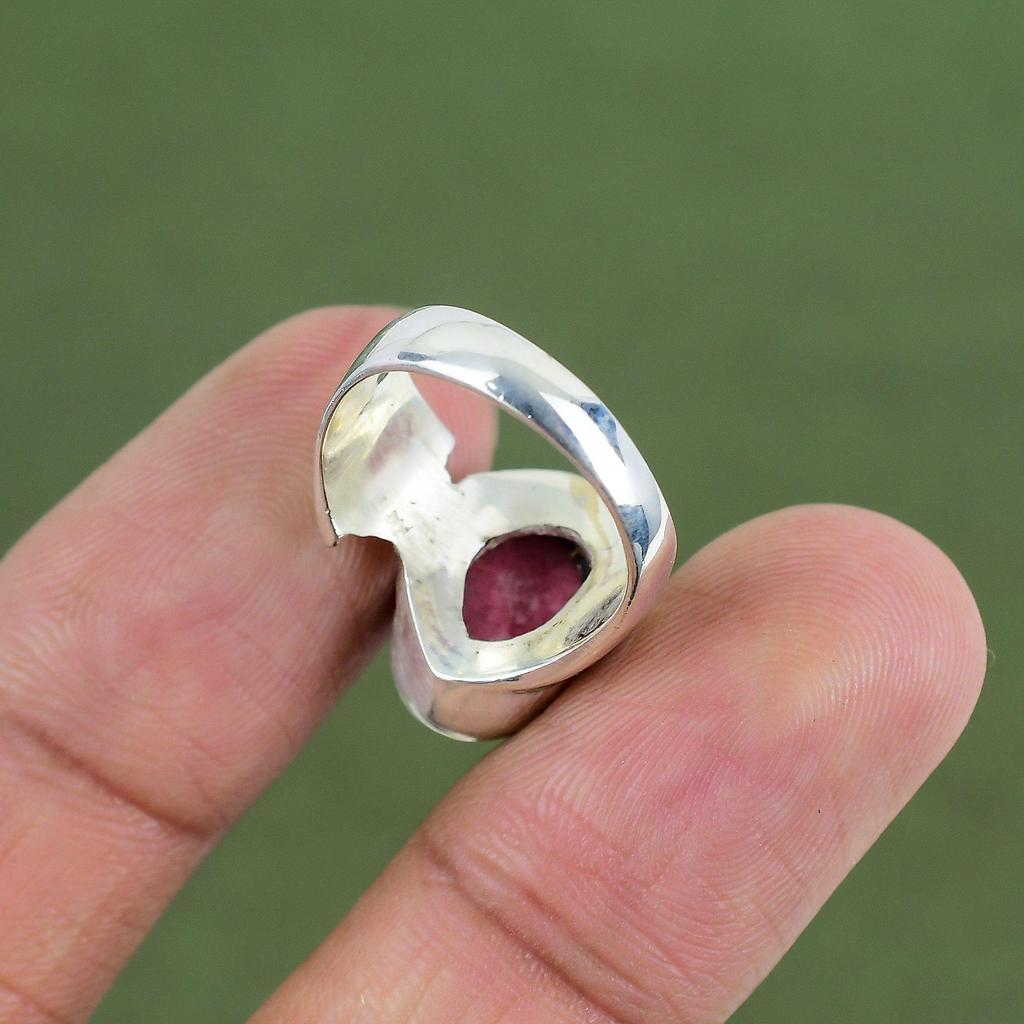 Thulite Ring 925 Sterling Silver Ring Very Pretty Gemstone Jewelry Elegant Ring Handmade Brand New Ring Gift For Wife Available In Ring Size