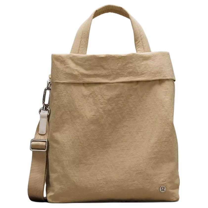 Lululemon On My Level 19L Casual Fashion Buckle Closure Polyester Nylon Shoulder Crossbody Tote Bag Unisex bags Light-Brown LW9ETKS-043731 Light Brown