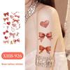 Pink Bowknot Ribbon Face Temporary Tattoos Waterproof Makeup Stickers  Live House