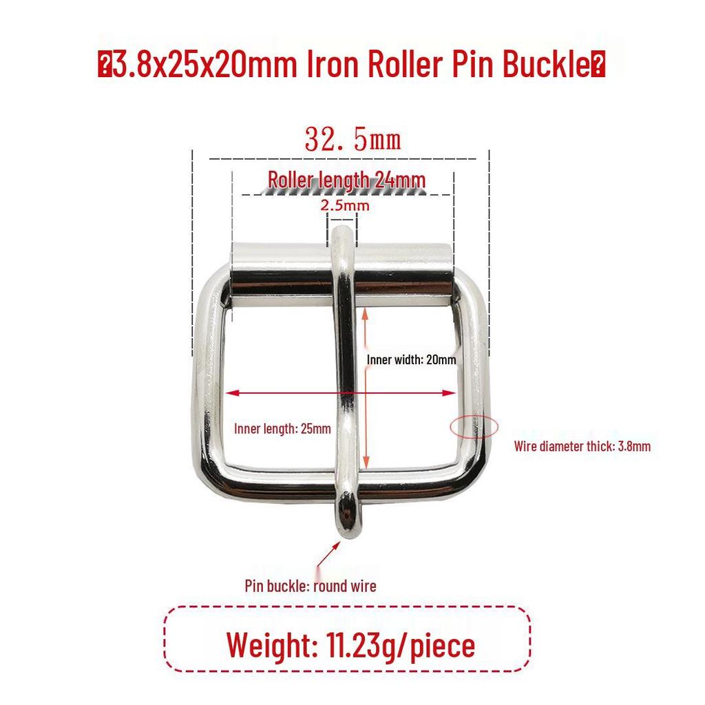 Fivela de Rolo Ajustável de Ferro Prateado para Mochilas e Bolsas