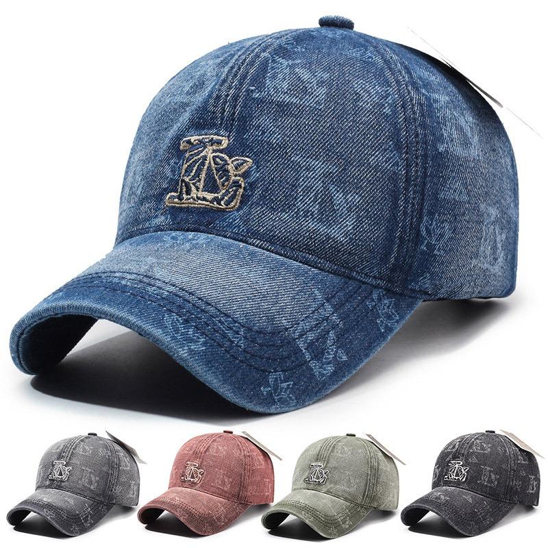 New denim baseball cap sports sunscreen men's and women's visors breathable versatile casual cap