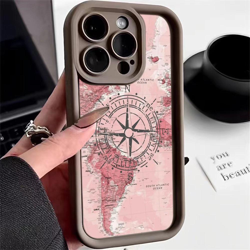 LZ24 Map airplane trajectory art Silicone Phone Case for Infinix Smart9 Hot 40i Tecno Camon20 Moto G22 G30 OnePlus Google Pixel9 Shockproof Back Cover