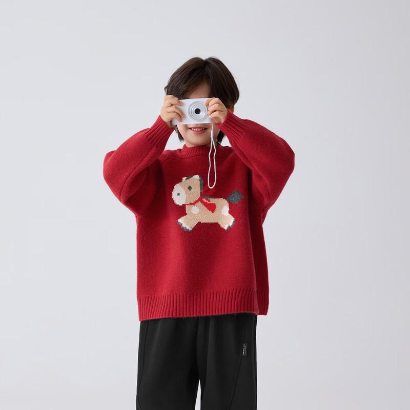 Boy's Animal Pattern Knit Sweater for New Year