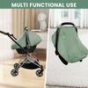 Baby Car Seat Cover Universal Baby Stroller Accessories 3 Modes Windproof Infant Carrier Canopy with Two Way Zipper for Travel