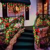Icicle 10m 400 LED Curtain Lights, 30V Low Voltage, Connectable, 8-Mode Twinkling Christmas Waterfall Lights