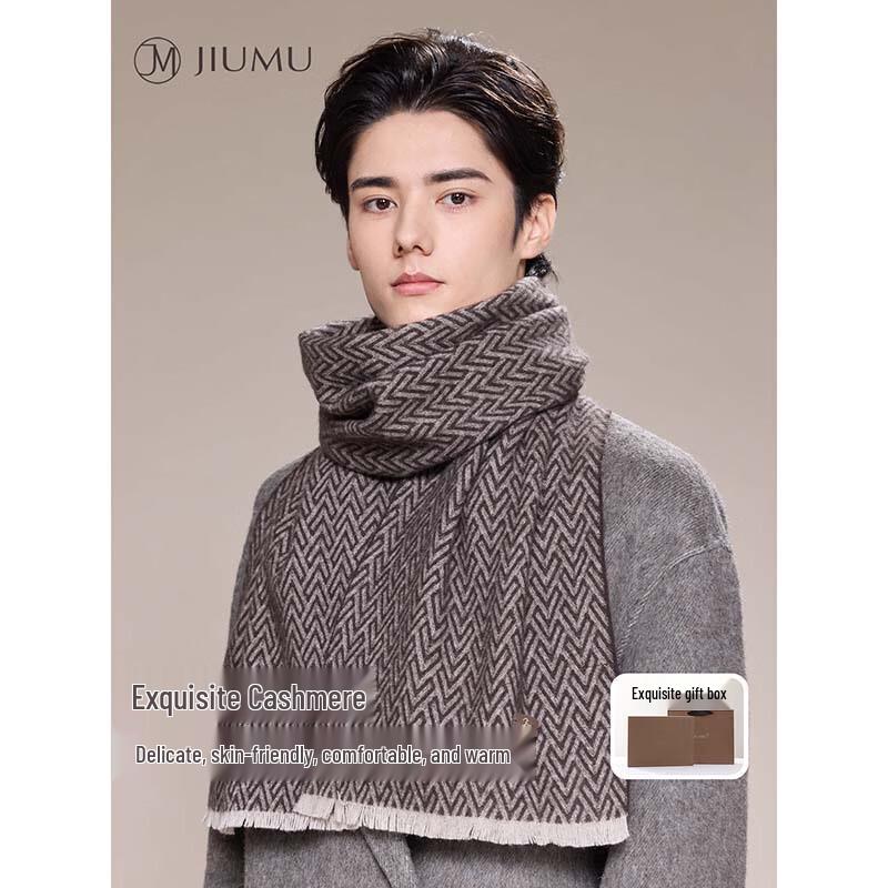 JIUMU Мужской теплый шарф из смесовой кашемировой ткани One Size
