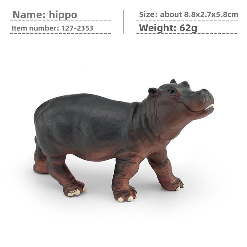 Wild Animal Pvc Hippo Model Set For Kids And Collectors