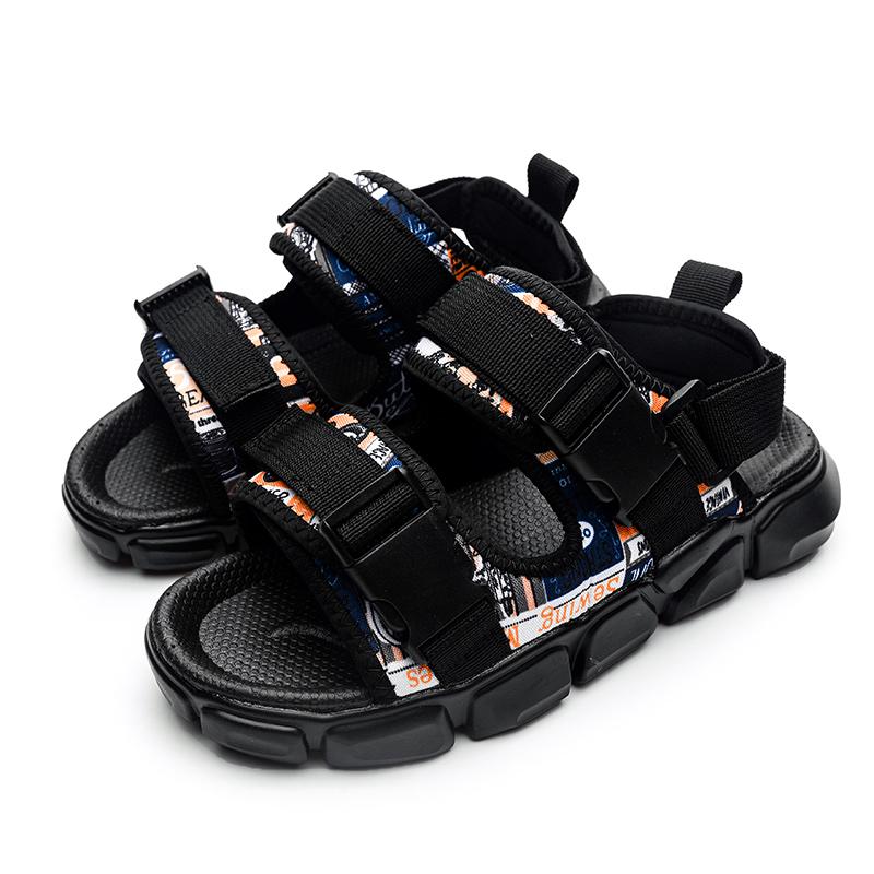 2022 Fashion Casual Beach Shoesmen Sandals Summer Flip Flops Slippers Summer Men S Casual Shoes Black Buckle Strap Dual Purpose 43
