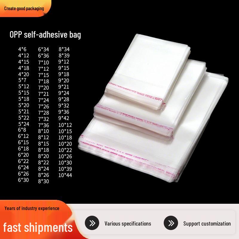 

Прозорі самоклеючі пакети для великих і маленьких аксесуарів для волосся та кліпс для прикрас Regular 5 Silk 4x12(10+2) 100 pcs