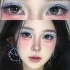 Blue Eye Shadow Plate Smoky Makeup Eye Shadow Monochrome Chameleon Pearlescent Brightening Daily Color Rendering Glacier Blue Flash Diamond in the