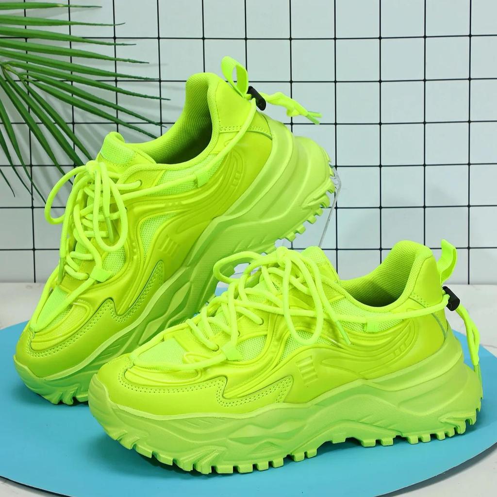 Chunky Sneakers Fashion Running Sports Shoes Women Platform Shoes Men Breathable Casual Sneakers Thick Sole Outdoor Footwear
