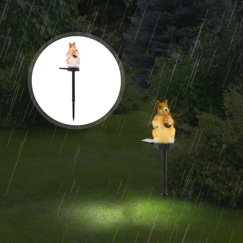 2pcs New LED Solar Plug-in Lights for Atmosphere Decoration Garden Park Resin Lawn Lamp Squirrel Garden Landscape Lights
