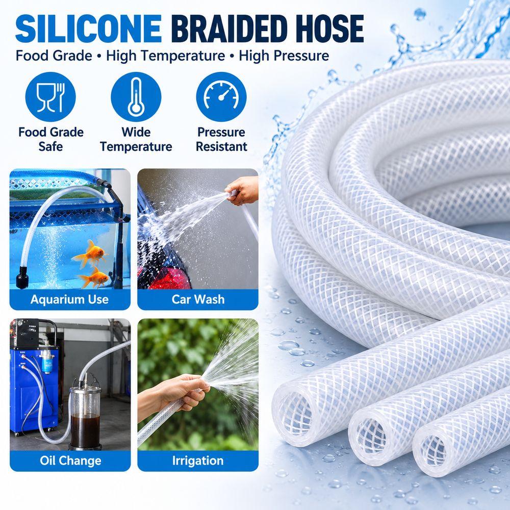 Thickened Reinforced Hose 1M Flexible Tube New Food Grade Tube Fluid Transfer