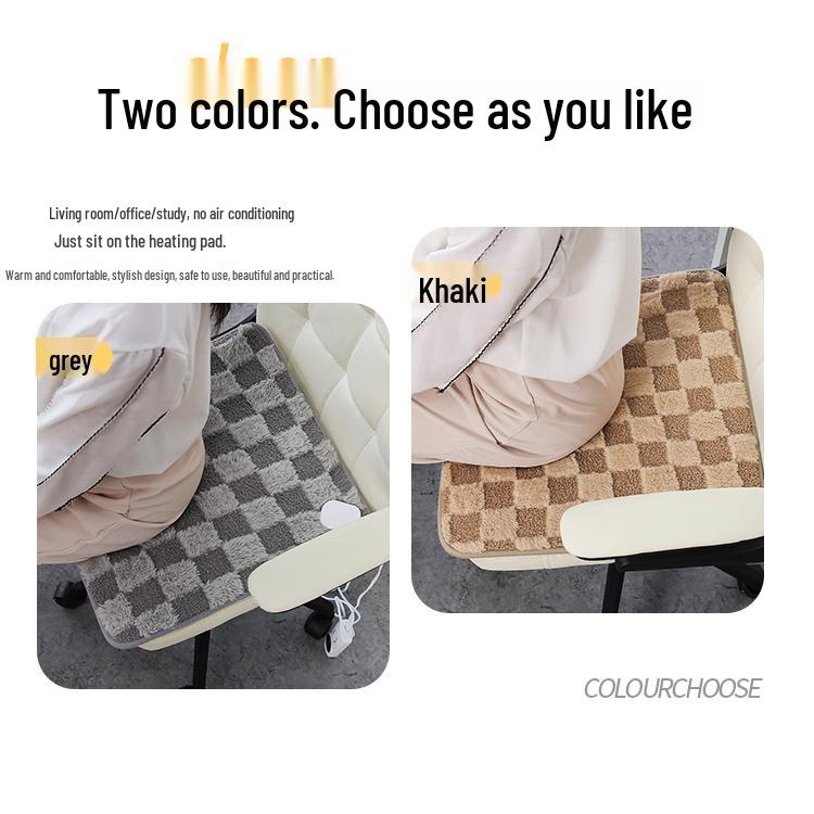 Electric Heated Chair Cushion Pad - Plug-in Warming Seat for Office