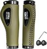 GORIX Ergo Bicycle Grips for Cross and Minivelo Bikes with Silicone Cushion Pads Double Stylish Handlebar Grips Bikes, Khaki, (GX-501), Soft,