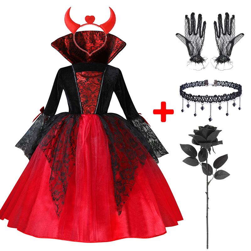 Meiteņu Cosplay Vampīra Halovīna Kleita Bērniem