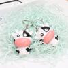 Led Cow Cattle Keychain Sound Flashlight Mini Torch Kids Toy Animal Key Ring