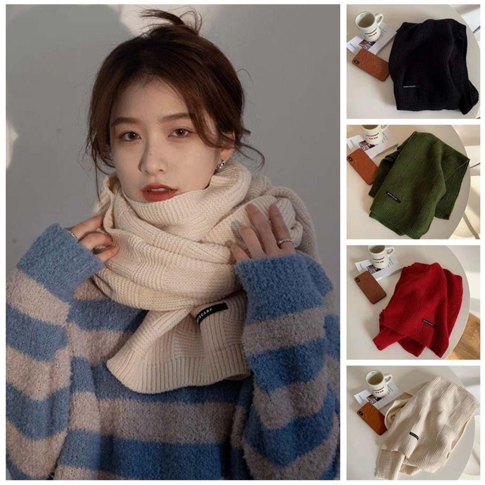 Thicken Winter Cashmere Scarves Soft Winter Shawl Elegant Knitted Scarf  Student