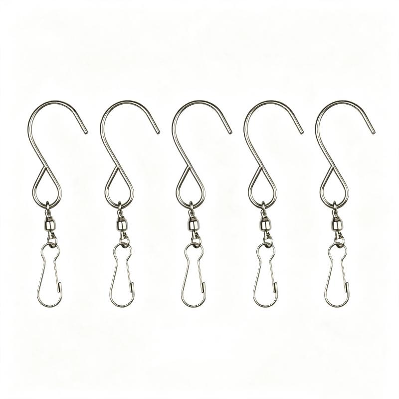 Swivel Hooks Clips Heavy Duty Durable 1/5 Pcs for Hanging Wind Spinners Crystal Twisters Patio Porch Decoration