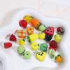 3D Fruit Glass Beads: Hand-painted Fruits & Vegetables for DIY Bracelets & Necklaces.