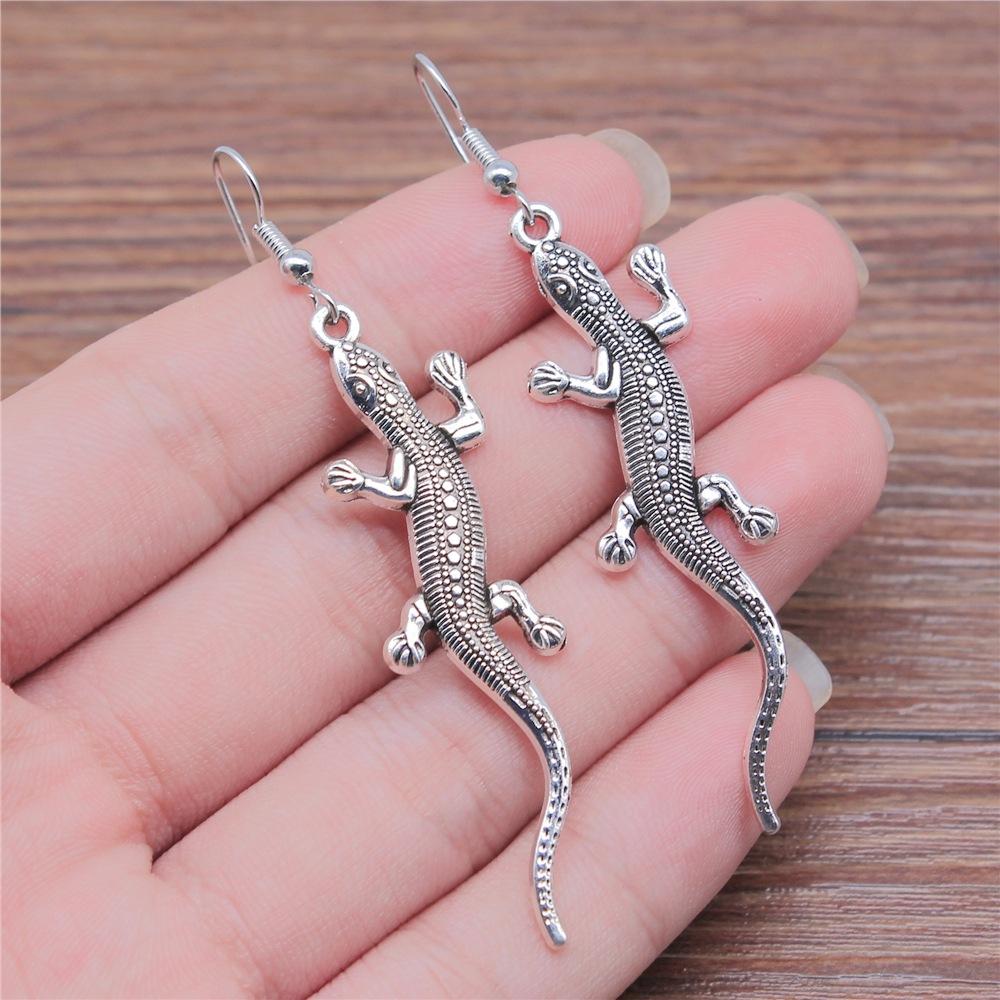 50 Styles Animal Pendant Dangle Earrings Drop Earrings Antique Silver Color Plated Unicorn Horse Elephant Snake Tiger Earrings
