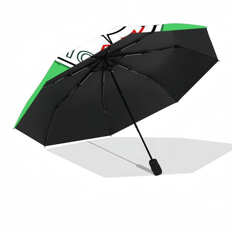 Mexico Football Emblem Umbrella - Automatic Open/Close, Compact 8-Rib Lightweight Umbrella Essential for outdoorPicnic Accessory Fan Gifts
