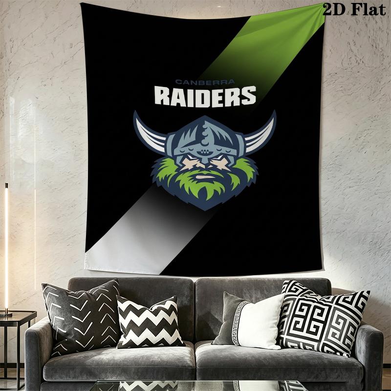 Canberra Raiders Wall Tapestry Aesthetic Wall Hanging Printed Fabric Blanket Decorative Tapestries for Bedroom Living Room Home Decor