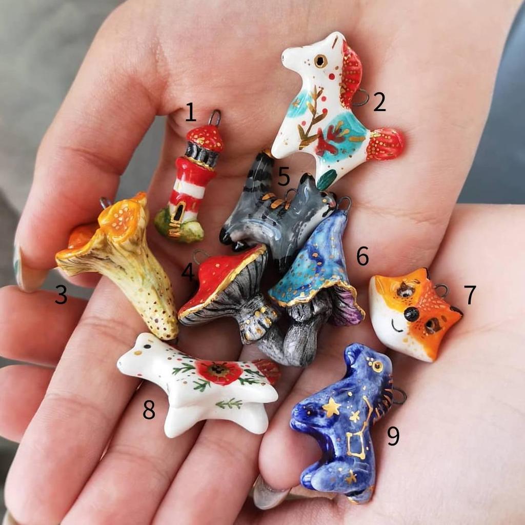Animal Series Zircon Pendant with Enamel Color Painting, 14K Gold Retention
