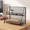 Desktop Storage Rack Compact Desk Shelf Organizer Versatile for Kitchen Counter
