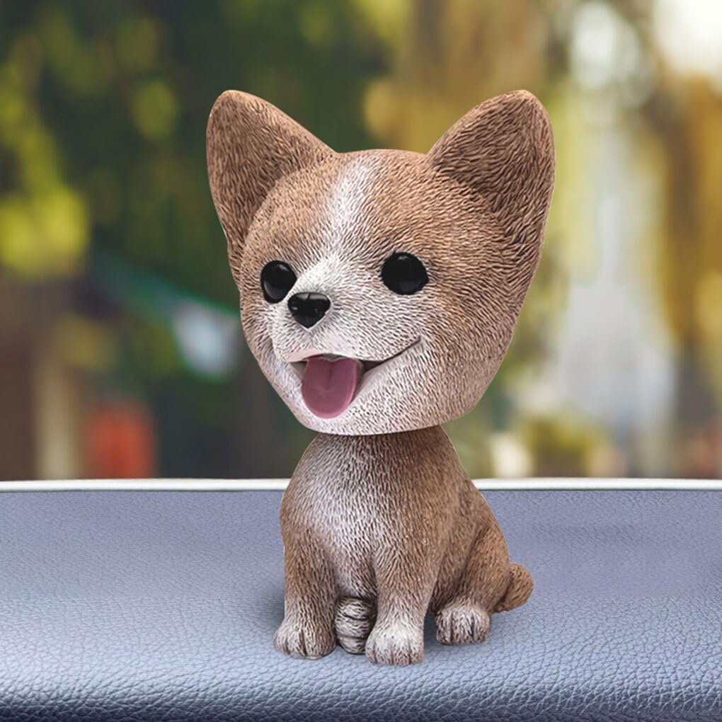 Generic Exquisite Craft and Unique Nod Dog Decoration, Realistic Appearance, Adhesive Resin, Car Desk Decoration, Cute, Type 2