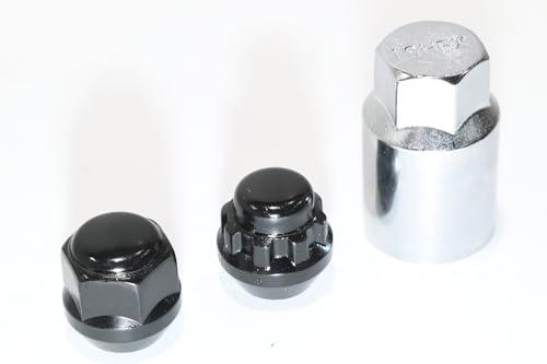 MUGEN Wheel Nut & Lock Set (Tapered Type) Short (Black) for 4-Lug Vehicles 08181-XXB K1S0-BL