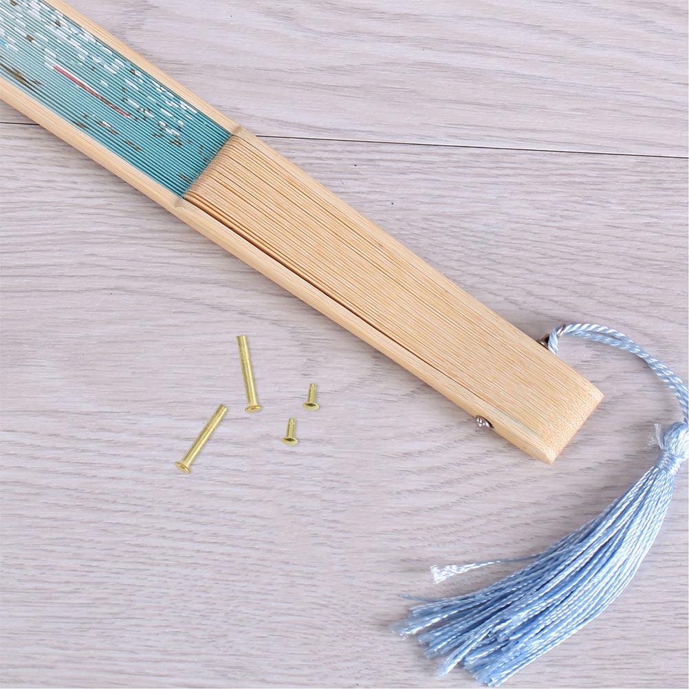 

5Set Plated Metal Rivets and Nuts for Folding Fan Shaft Round Cap Secure Fit Hand Fan Repair Kit DIY Accessories China Mainland