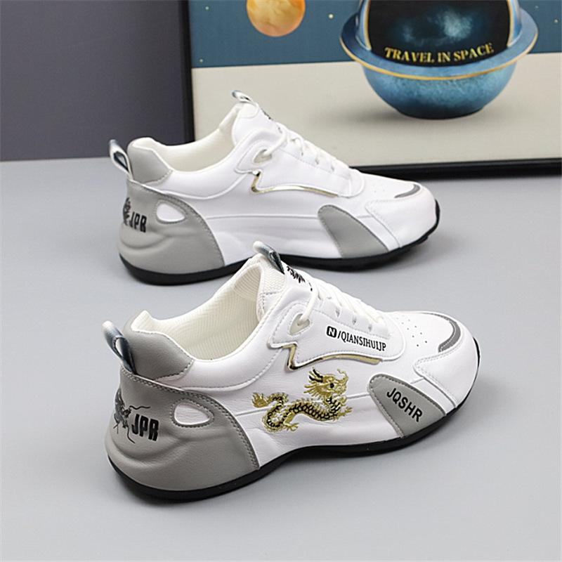 Fashion Couple Sneakers Fashion Leather Casual Shoes Summer Breathable Mesh Shoes Lightweight Sport Running Shoes for Men Tenis De Mujer