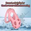 Men Silicone Chastity Cage Cock Lock Penis Ring for Sissy Men Stretcher BDSM Gay Training Anti-Cheating Urethral Lock Cock