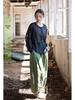 Ramie Distressed Cotton-Linen Women's Retro Lantern Pants