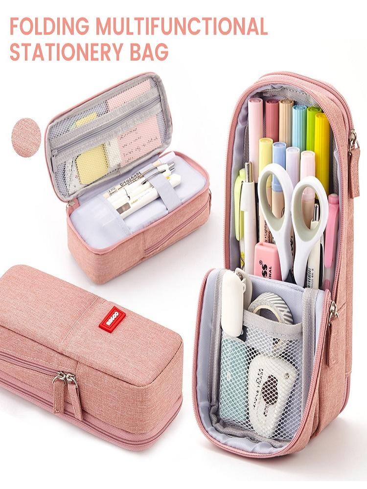 Large Capacity Pencil Case Standing Multi-Layer Pencil Pouch Bag Stationery Bag Organizer Pencilcase Pencil Bag