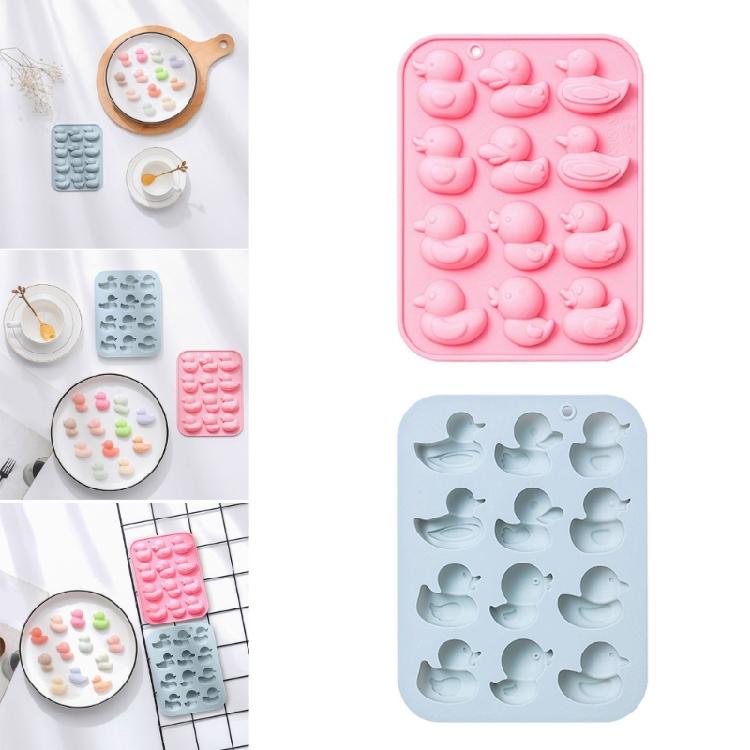 12 Cavity Ducks Resin Mold Fondant Silicone Mold DIY Cake Pastry Baking Mold